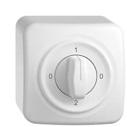 Interrupteur rot.AP STANDARDdue 2/1L blanc, avec manette 