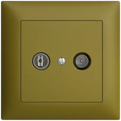 Prise TV-R ENC EDIZIOdue 11dB olive à large bande 5…2000MHz, FMI 