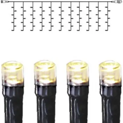 Cortina luminosa System 24 Extra, 2×0.5m, nero, 2.1W, 98 LED, bianco caldo 