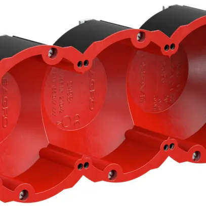 Boîte pour paroi creuse 90 3×1 Quickbox Ø83mm protection contre le feu EI30-EI90 