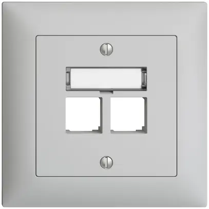 Kit di montaggio INC S-One EDIZIOdue FMI per 2×RJ45 diritto, grigio chiaro 