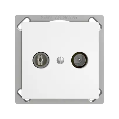 Presa TV-R INC EDIZIOdue 23dB bianco a banda larga 5…2000MHz, FMTE 