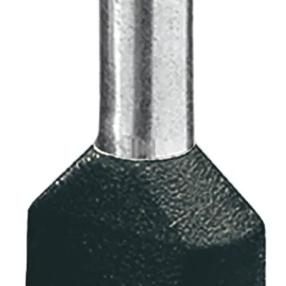 Embout de câble jumelé isolé PX DIN 46228 2×1.5mm² L=10mm noir 