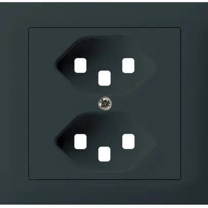 Kit frontale INS kallysto per presa INS G3 2×tipo 23 telaio avvitabile nero 