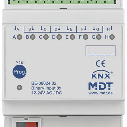 Ingresso binario KNX AMD MDT BE-08024.02 8-can 12…24VUC 4UM 