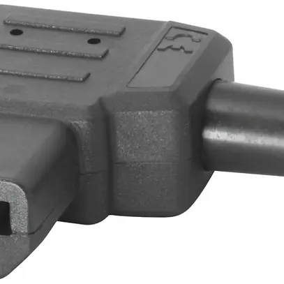 Prise d'appareils T113 C13 coudée 70°C noir 