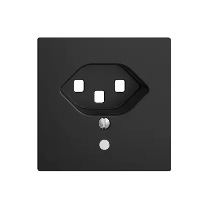 Plaque frontale EDIZIOdue T23 noir 60×60mm, lentille, 