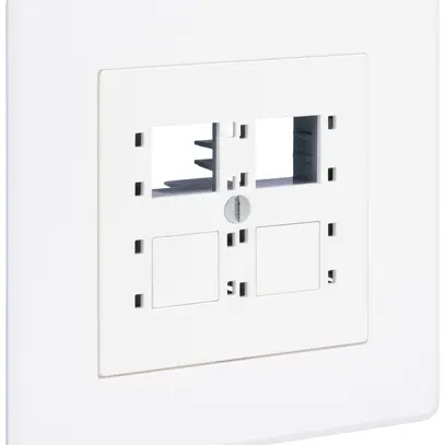 UP-Montageset R&M gerade für 4×RJ45 Kat.6A 96×96mm weiss 