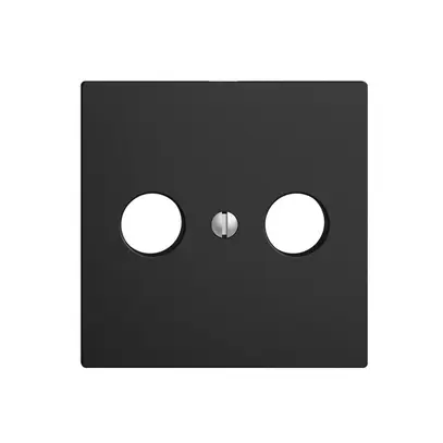 Plaque frontale EDIZIOdue noir pour R/TV 