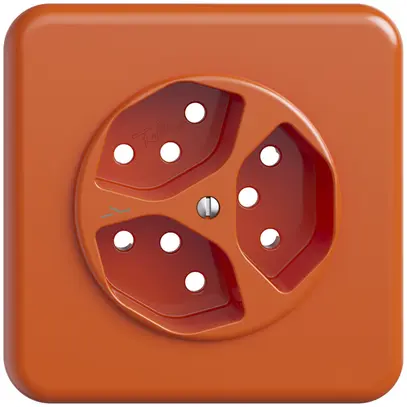 Kit frontal ENC STANDARDdue 3×T13 1×séparé, 90×90mm, orange 