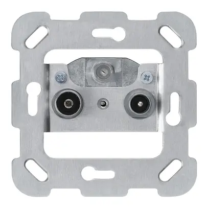 Inserto per presa R/TV/SAT Hager con piastra di fissaggio 