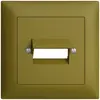Kit frontal EDIZIOdue olive 88×88mm 2×RJ45 