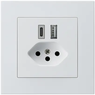 Presa di carica USB INC kallysto.pro 18W PD 1×tipo A 1×tipo C T13 bianco 