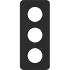 Abdeckplatte 3×1 3×43mm schwarz 
