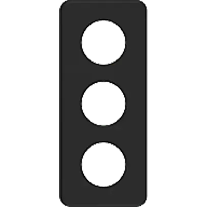 Abdeckplatte 3×1 3×43mm schwarz 