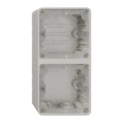 Parte inferiore dell'alloggiamento NAP NEVO, 2×1, c.guarn., H=54mm, 187×87mm,grc 