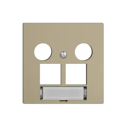 Abdeckset EDIZIOdue F, f.EASYNET-Multimediadose 5…2000MHz, f.2×RJ45 S-One, sand 