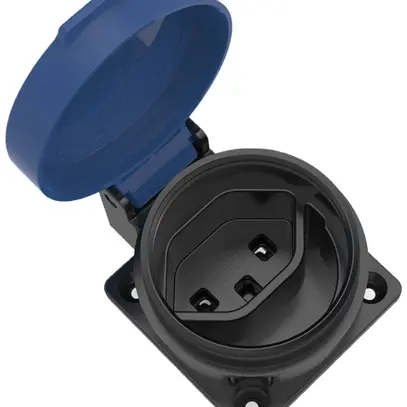 Presa INS ELBRO T23 IP55 16 A 230 VAC IK08 nero/blu S+ incluso il sigillo 