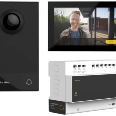 Kit citofono porta audio/video Niko, a 2 fili, nero 