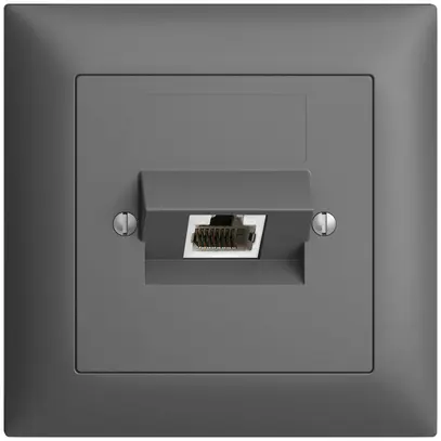 Presa di raccordo INC 1×RJ45/s 8P ITplus EDIZIOdue grigio scuro 