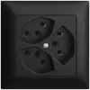 Prise ENC 3×T23 16A EDIZIOdue noir avec bornes enf. 