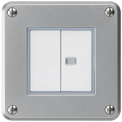 Interrupteur ENC robusto IP55 schema 3/contact à poussoir 1×lumineux aluminium 