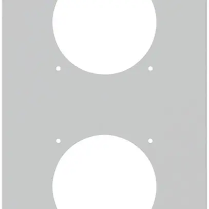 Placca d.montaggio INC robusto 2×1 alluminio, grigio 