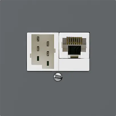 Scatola INC kallysto 1×RJ45u+1×TT83 antracite 