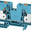 Borne de passage Weidmüller A2C PUSH IN 2×16mm² TS35 bleu 