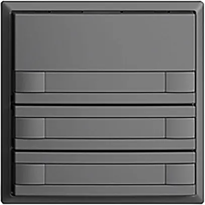 UP-Taster KNX 6-fach EDIZIOdue dunkelgrau RGB ohne LED mit Papiereinlage 