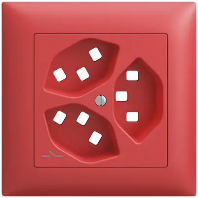 Kit de montage ENC Feller EDIZIOdue, pour prise 3×T23 1×séparé, berry 