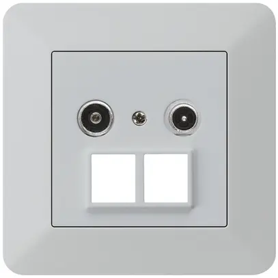 Prise multimédia ENC kallysto.trend R/TV 19dB 2GHz gris clair 