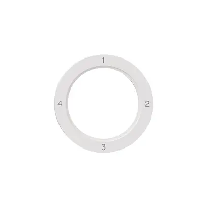 Disque indicateur NEVO, p.interrupteur rotatif, 4-1-2-3, blanc 