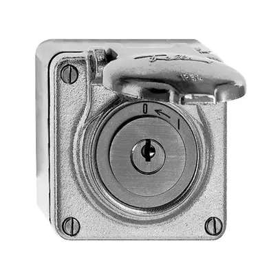 Contact pivotant mouillé 0<-1/2P Al nature avec serrure de sûreté 