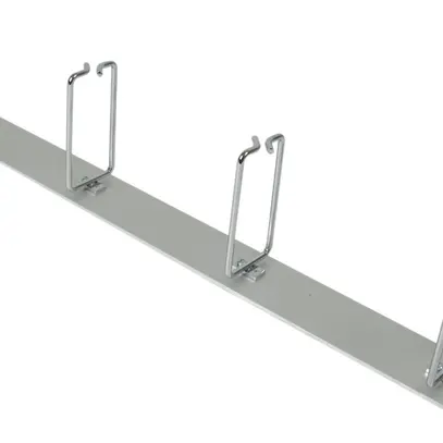 Pannello passacavo 19" 1UA con 4 anelli chromati, 43×68mm 