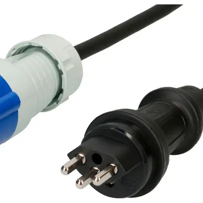 Prolunga MH CEE16A/T23 blu H07RN-F3G1.5mm² GDV 1.5m IP44/IP55 nero 