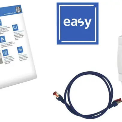 Pacco di avvio ETN con EASY-E4-DC-12TC1, cavo patch e licenza software 