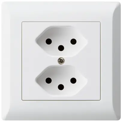 Presa INC kallysto.line 2×T13 bianco con protezione bambini 