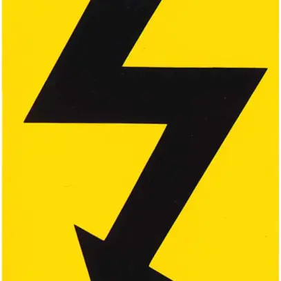 Placca di avviso autoadesiva 60×80mm freccia 