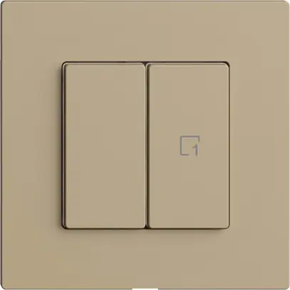 Interruttore 1K/2T scena Edue Wiser sand 