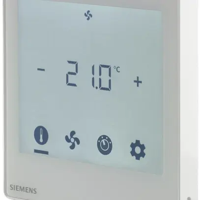 Contrôleur de locaux KNX ENC Siemens RDF800KN, tactile, 230VAC 5F 5A, bianco 