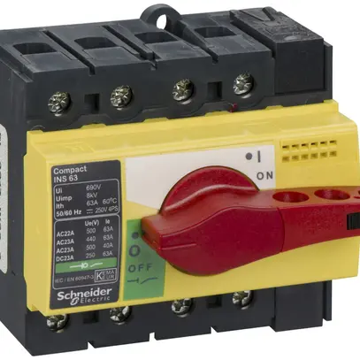 Interrupteur de charge INC Schneider Electric NS-I 63 4L jaune/rouge 