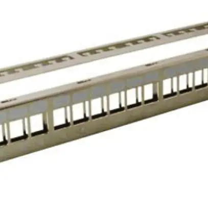 Panneau de distribution 19" INFRALAN 24-Port Keystone vide blindé 1UH, nature 