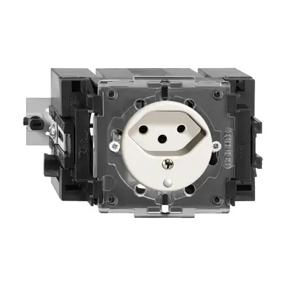 Prise INC FH T13 blanc 49…69mm(53mm), avec LED vert 