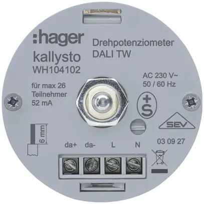 Intérieur pour potentiomètre de puissance Hager DALI TW 