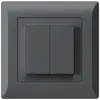 Pulsante INC kallysto.line 2×A-R/1P antracite 