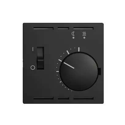 Kit frontal EDIZIOdue noir 60×60mm pour thermost.d'amb. 