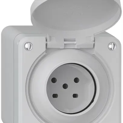 Presa AP robusto 1×tipo 15 IP55 grigio chiaro 