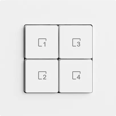 Pulsante scena 4 scene/4T Edue Wiser bianco 