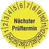 Plaquette d'essai CIMCO Nächster Prüftermin 24 Ø30mm jaune 240pcs 
